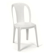 Sedia da Esterno Senza Braccioli Giardino Resina Impilabile Leggera Tiuana Scab Colore principale: Bianco, Set: 6 Sedie