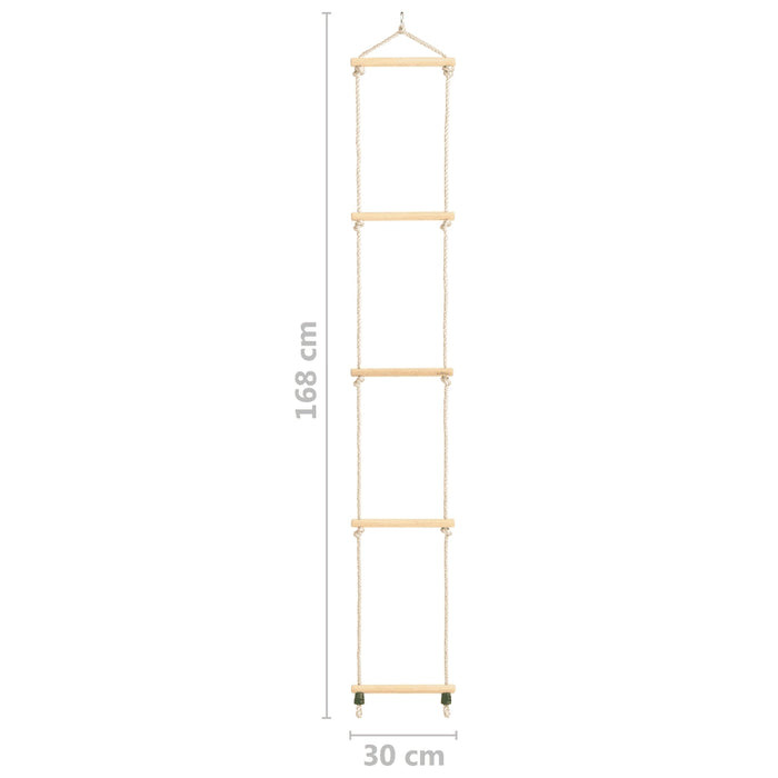 Scala di Corda per Bambini in Legno Massello e PE 30x168 cm 91936