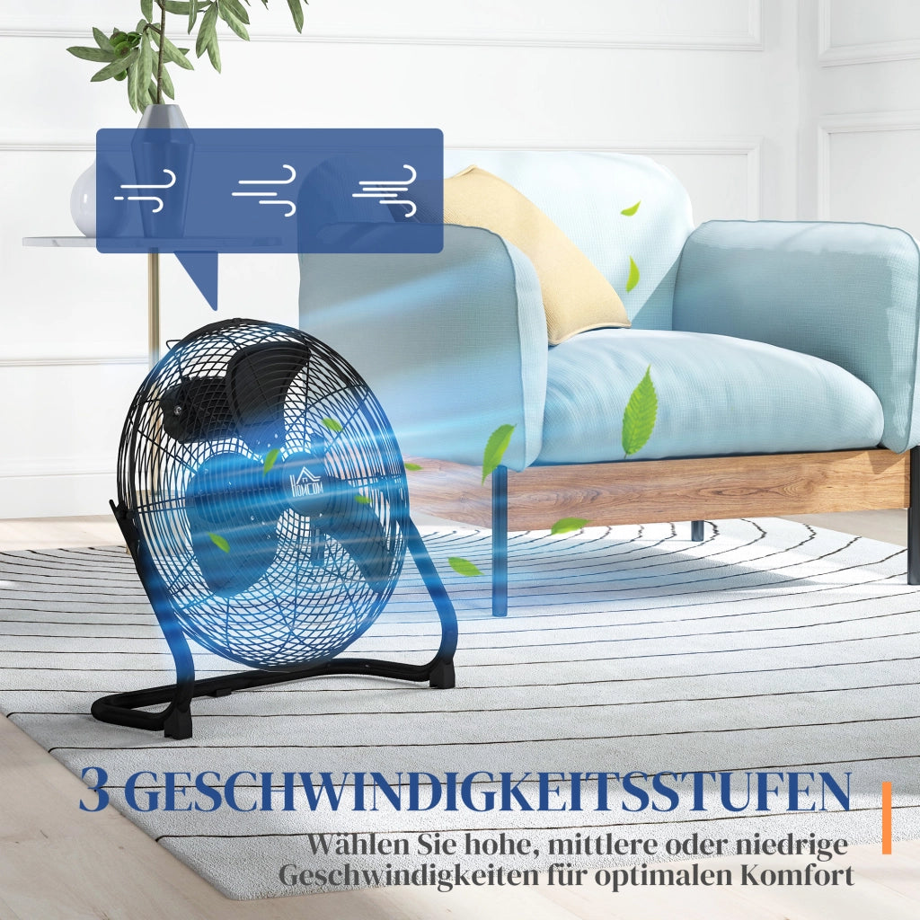 Ventilatore da Tavolo Elettrico ¨C zephmum ¨C Nero, Angolo Regolabile 120¡ã, 4 Velocit¨¤