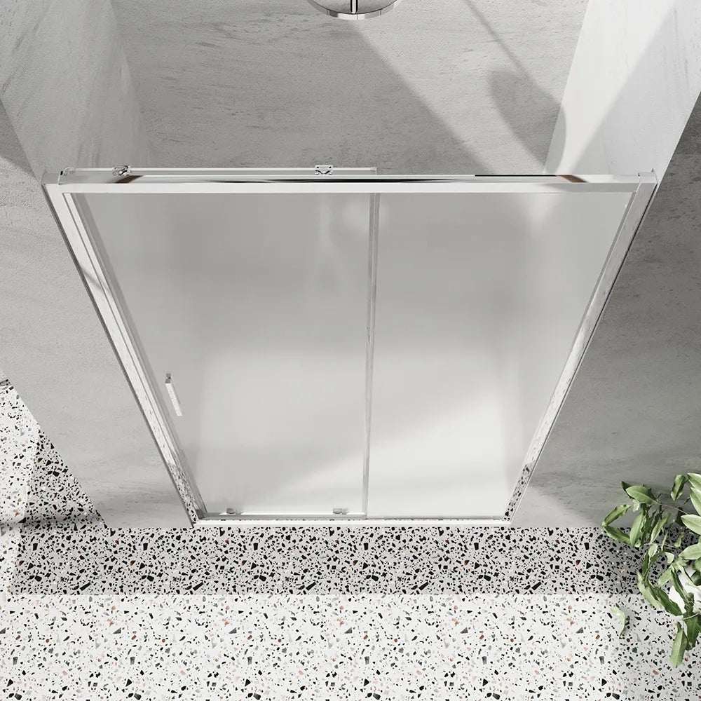 Porta doccia 140cm profili slim cromati vetro 6mm opaco h190 | Portofino