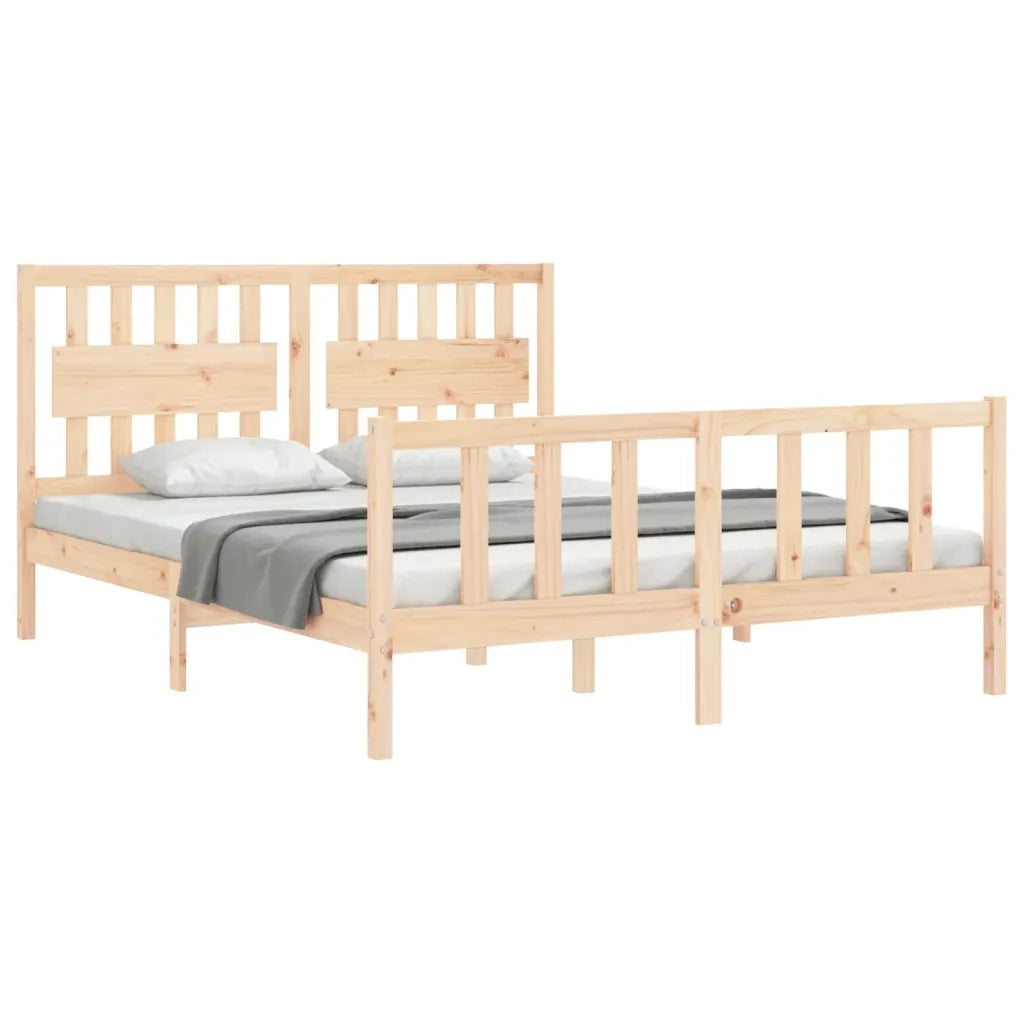 Giroletto senza Materasso 160x200 cm in Legno Massello di Pino 3192436
