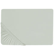 Lenzuolo con angoli cotone verde chiaro 160 x 200 cm con bordi elastici modello classico a tinta unita camera da letto classica