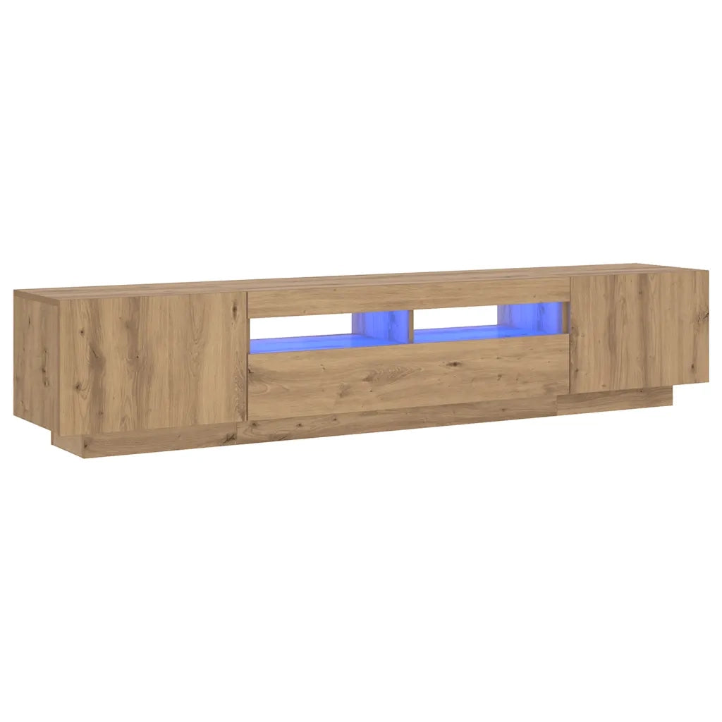 Mobile Porta TV con LED Artigianale 200x35x40 cm Multistrato 3329166