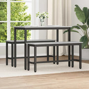 Panchina da pranzo 2 pcs Grigio Sonoma 100 x 32,5 x 48,5 cm