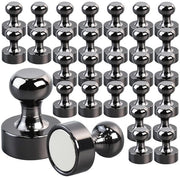 30 magneti neodymium forti - per lavagna magnetica frigorifero lavagna bianca - casa ufficio scuola - extra forti - mini-magneti neri