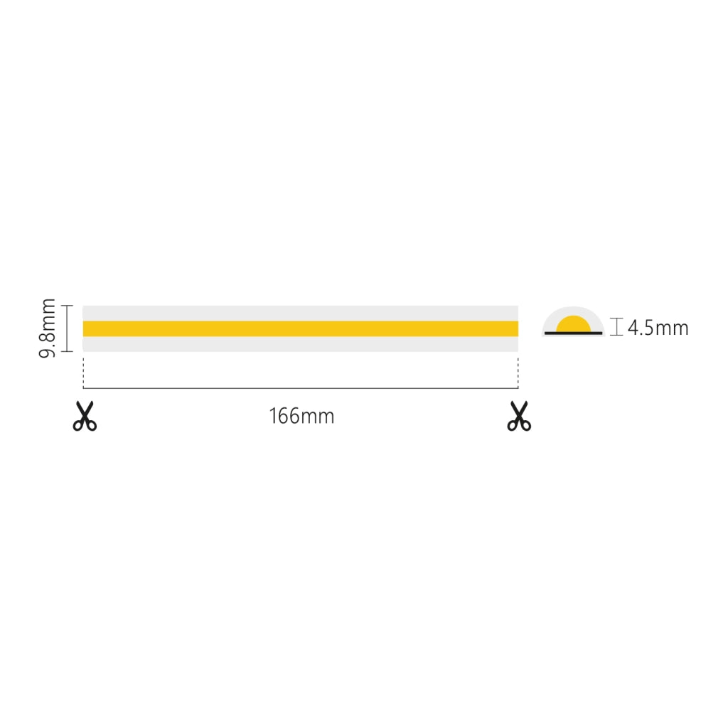 Striscia led 20m COB Milky IP65 monocolore da 14W/MT 220V - 3000K