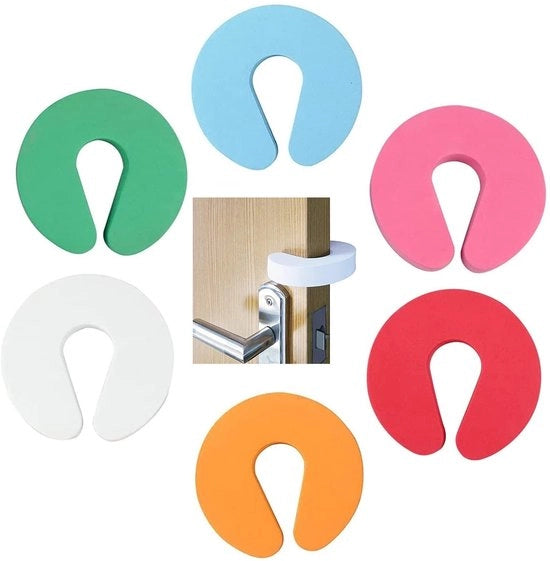 Blocco porte per bambini - Stopper per porte in schiuma - Sicurezza per bambini - Previene il bloccaggio - 6 pezzi - Adatto per animali domestici