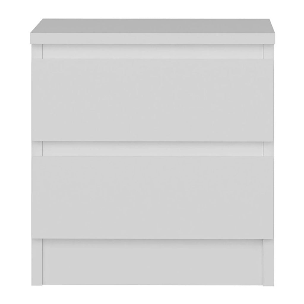 Comodino con 2 cassetti 42 x 40 x 37 cm bianco 03_0008675