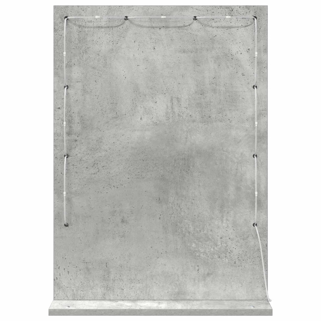 Specchio da Vanità Grigio cemento 70 x 50 x 18 cm Rettangolare 868336