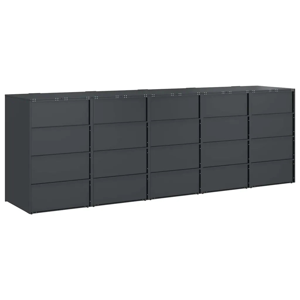Contenitore per Rifiuti per 3 Bidoni 340 x 77.5 x 115.5 cm