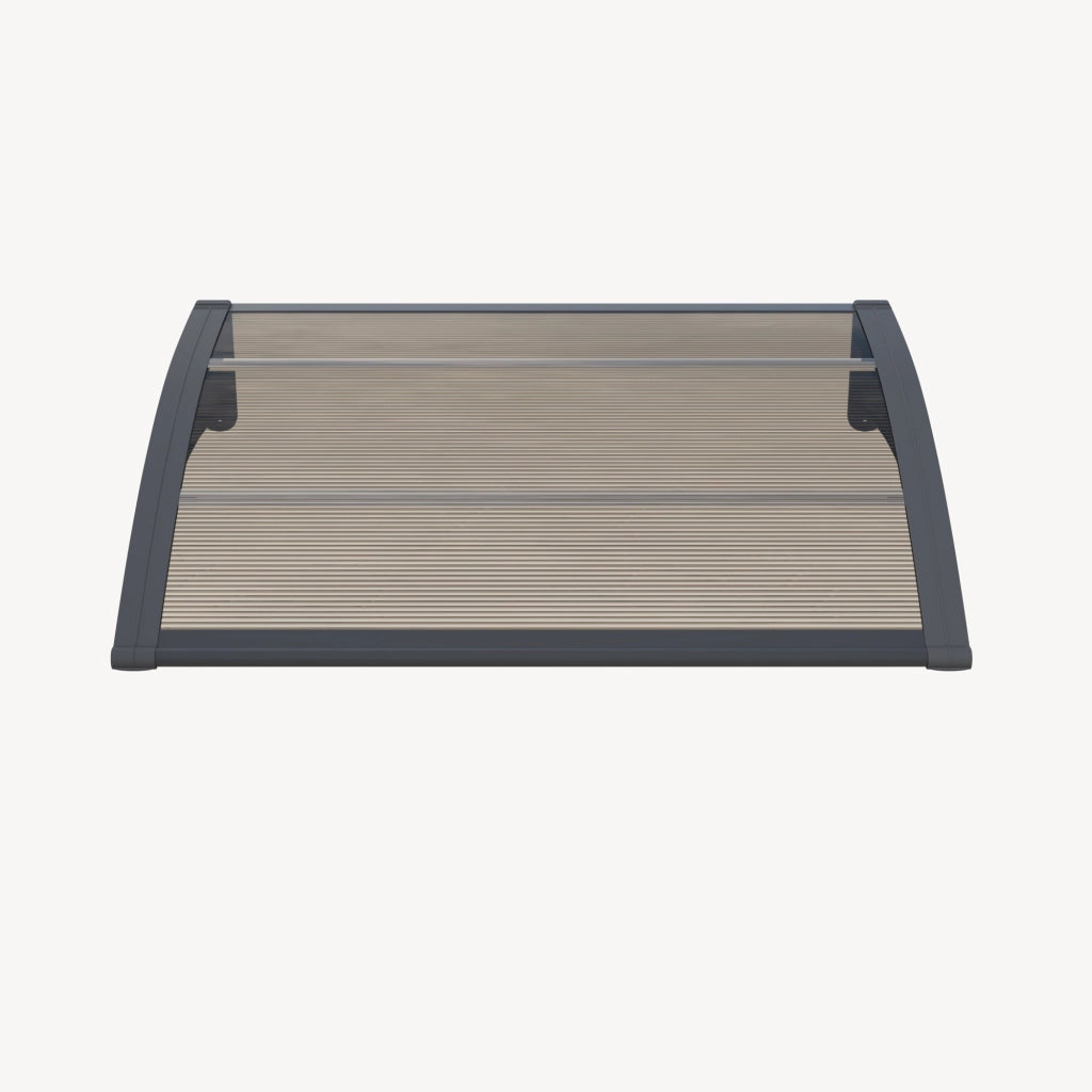 Pensilina per Ingresso Mellerud in Policarbonato 150 x 100 cm Marrone / Nero [en.casa]