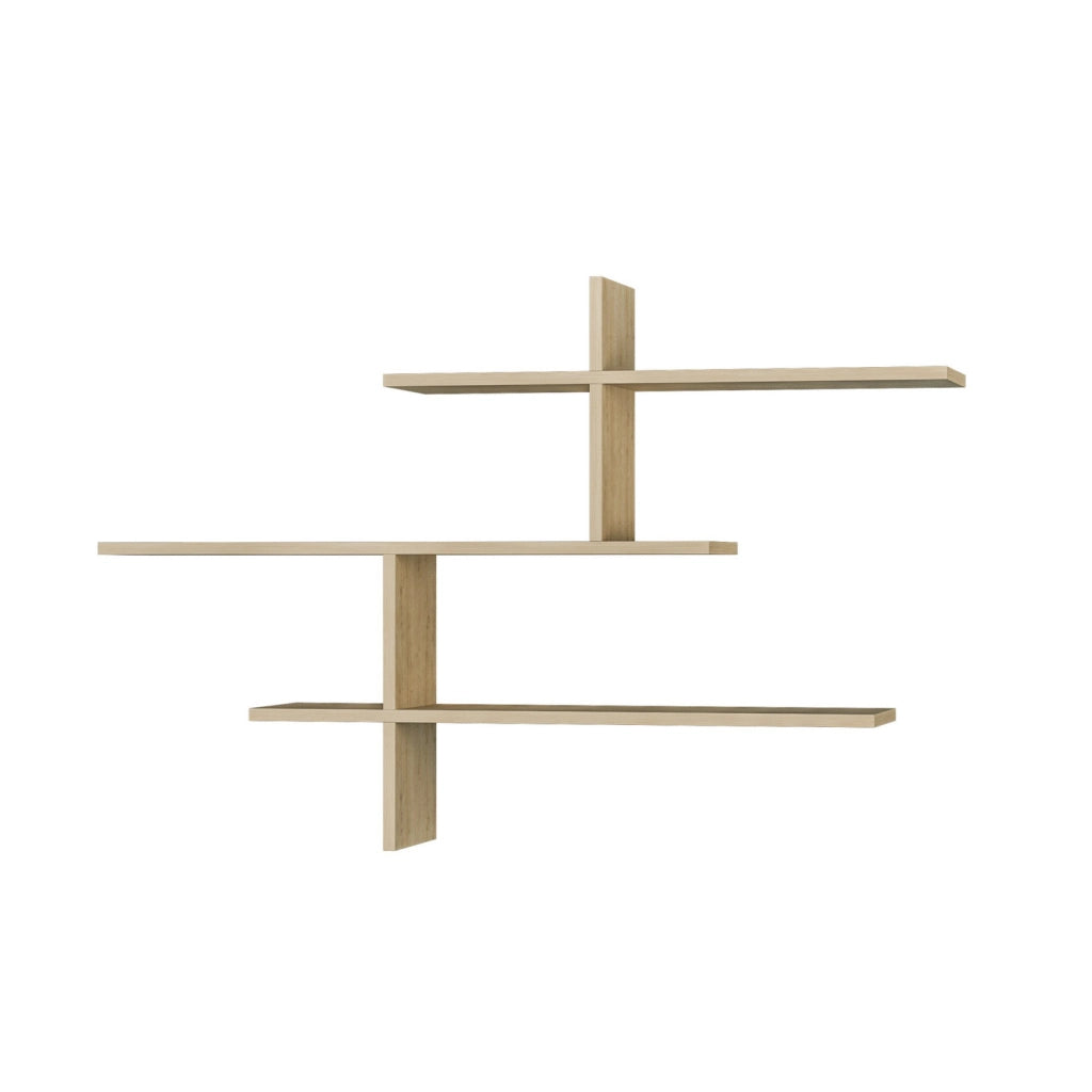 Mensola da parete in legno "Leo" - 123 x 22 x 80 cm - Rovere
