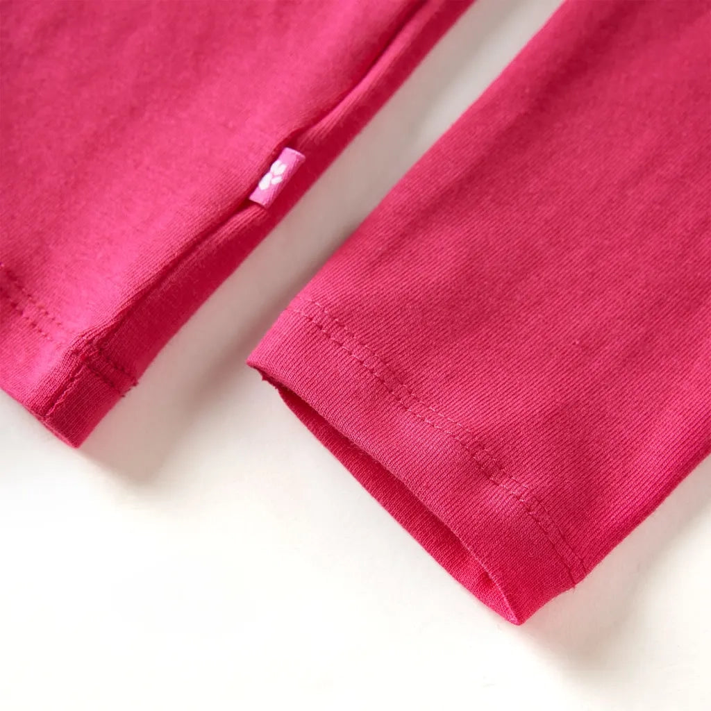 Maglietta da Bambina a Maniche Lunghe Fucsia 128 13532