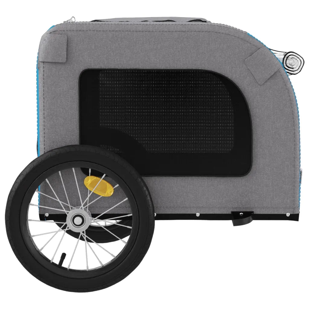 Rimorchio da Bici per Animali Blu e Grigio Oxford e Ferro CFW5428416