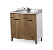 Sottolavello per cucina Noce Naturale 2 ante Cm 80x50xH 85