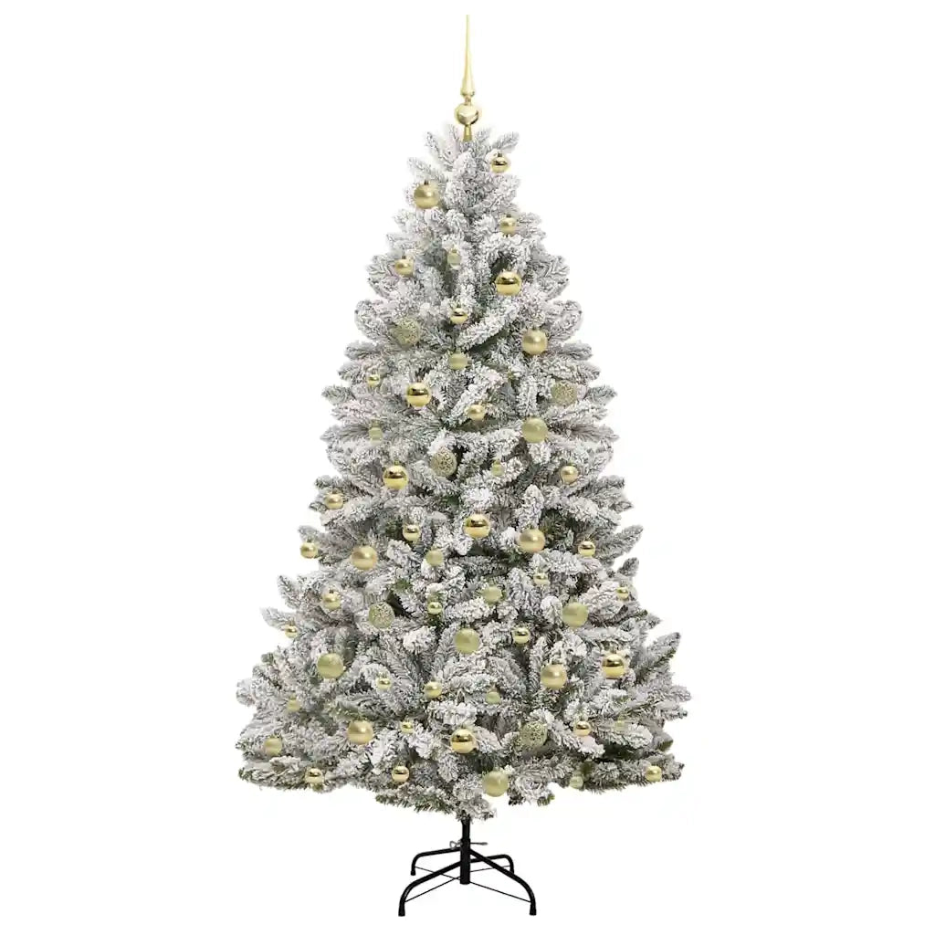 Albero di Natale artificiale con 300 LED Verde e Bianco 180 cm 3395752