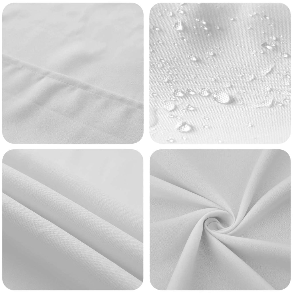 Tovaglia da Tavolo Rotondo Bianco Ø 160 cm Poliestere 42039902