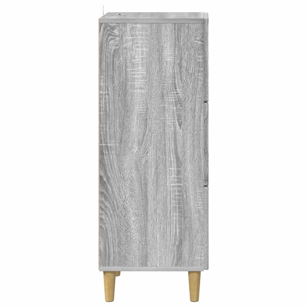 Mobile con Cassetti Grigio Sonoma 33 x 34,5 x 90 cm