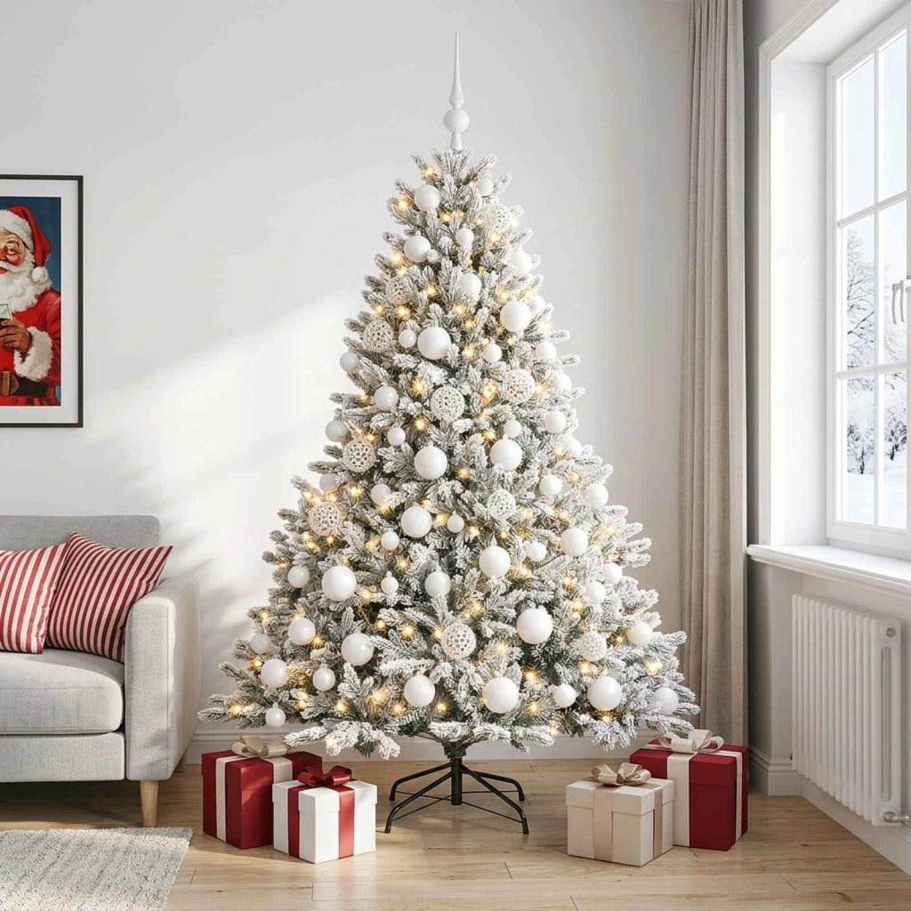 Albero di Natale artificiale con palline 210 cm 300 LED 3467054