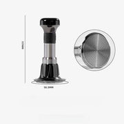Tamponatore espresso, tamponatore, base in acciaio inossidabile, tamponatore espresso con feedback acustico, tamping uniforme per un comfort ottimale, nero - 58MM