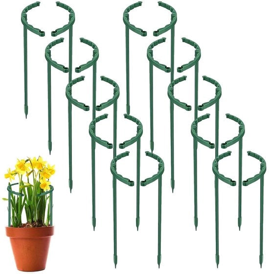 Aiuto per piante 20 pezzi - Supporto per piante per piante da appartamento - Supporto per piante riciclabile - Supporto per piante in plastica - Protezione contro vento e pioggia - Per piante da appartamento e fiori 

Modello: Klimhulp 20 Stuks