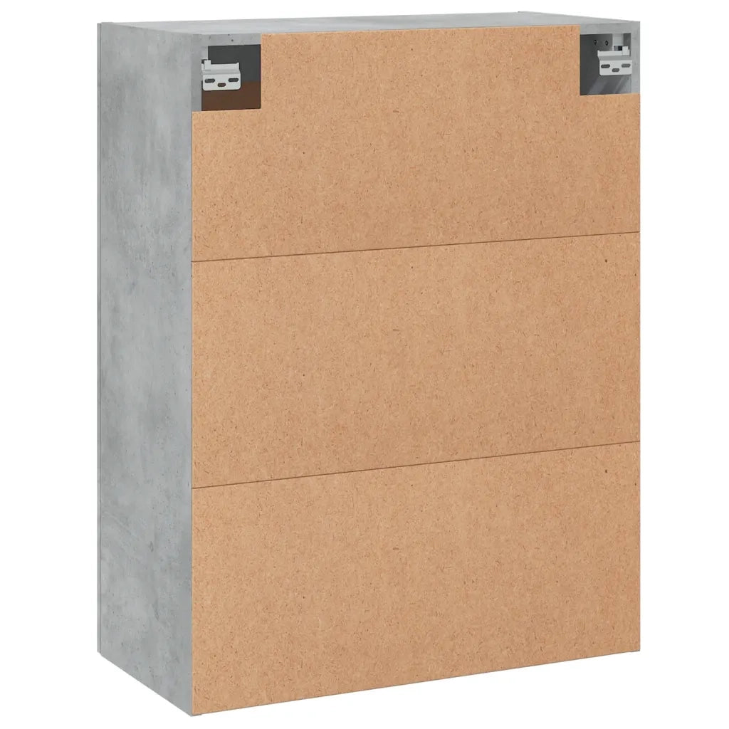 Mobile a Parete Grigio Cemento 69,5x34x90 cm Legno Multistrato 835014