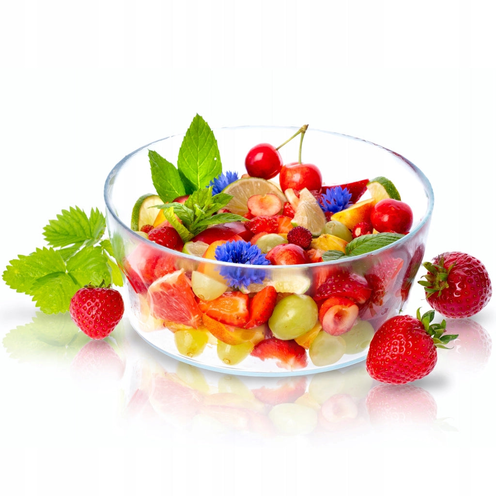 Ciotola da insalata KADAX in vetro, ideale per snack, insalate e frutta, 19 cm, ciotola grande.