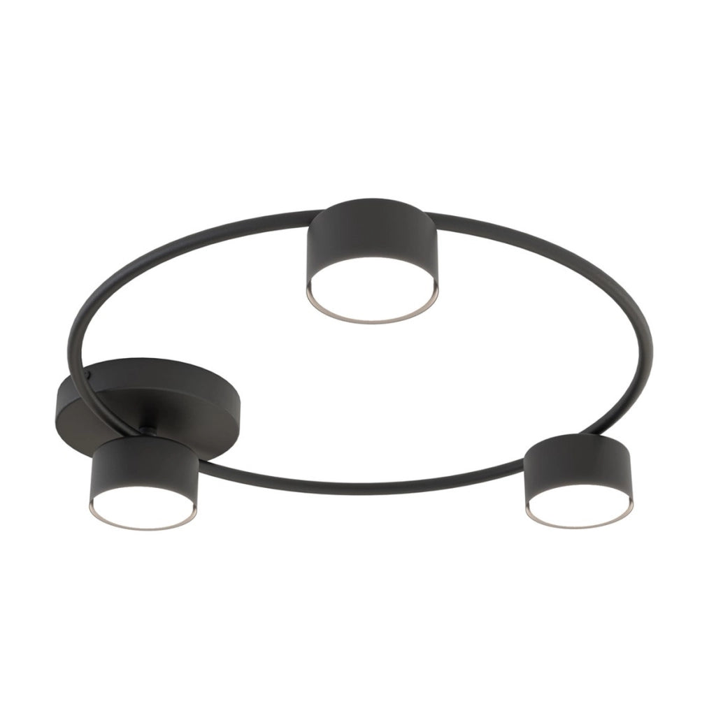 Lampada a sospensione Lucio in acciaio nero opaco