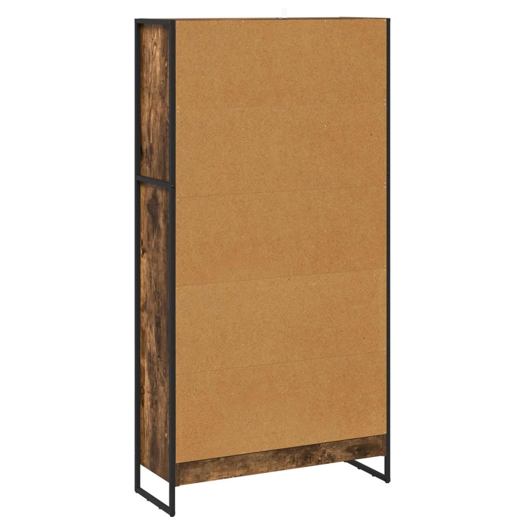 Armadio per Libri 2 pcs Quercia Fumosa 80 x 30 x 155 cm