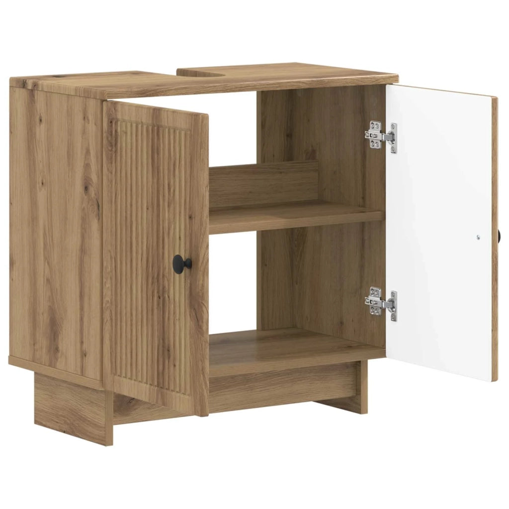 Armadio per Lavabo da Bagno EDE Rovere Artigianale 895914