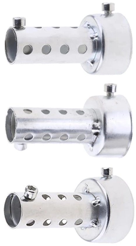 Sistema di Scarico Regolabile - Scarico Motoristico - Acciaio Inossidabile - Adatto per 42/45/48 mm - Argento - Robusto e Duraturo