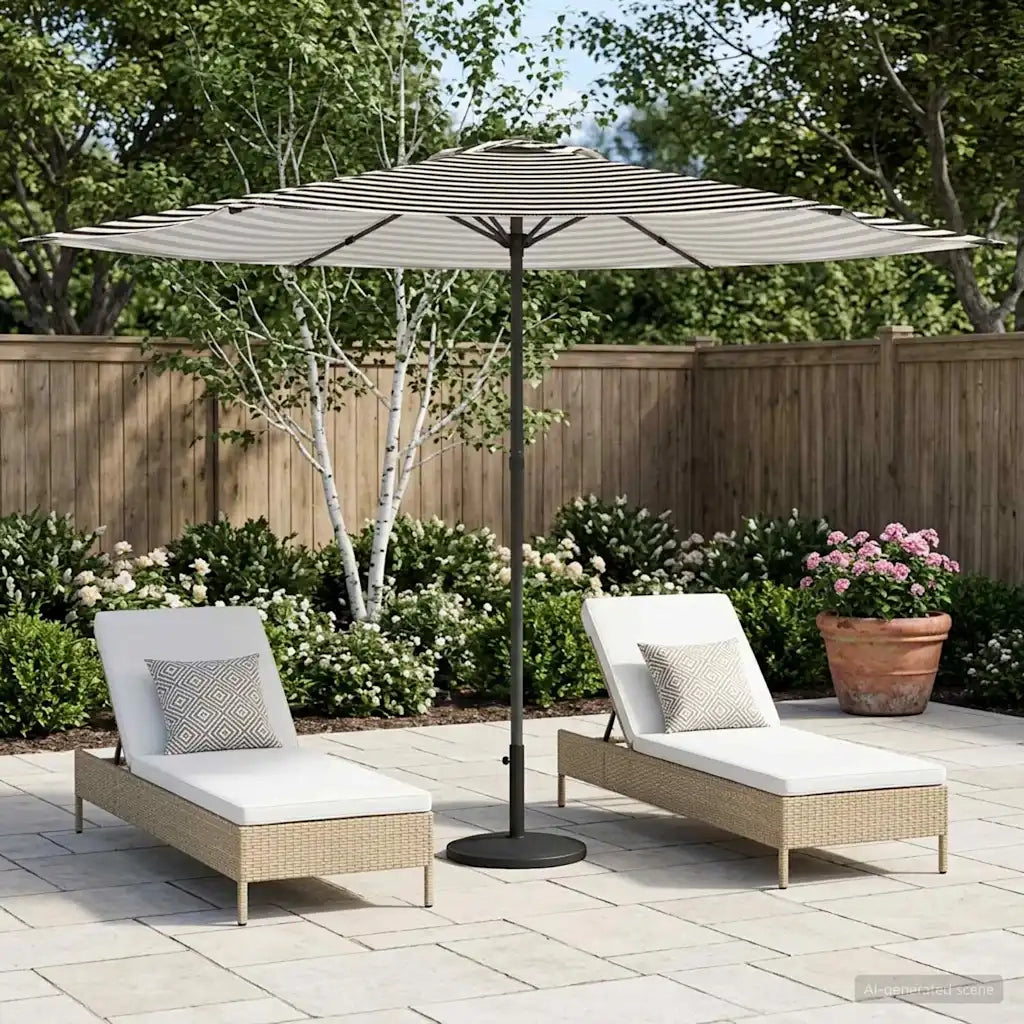 Ombrello da giardino 300 x 300 cm Poliestere Rettangolare 42036202