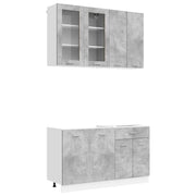 Unità Cucina LYON 4 pcs Grigio Cemento Legno ingegnerizzato 3438358