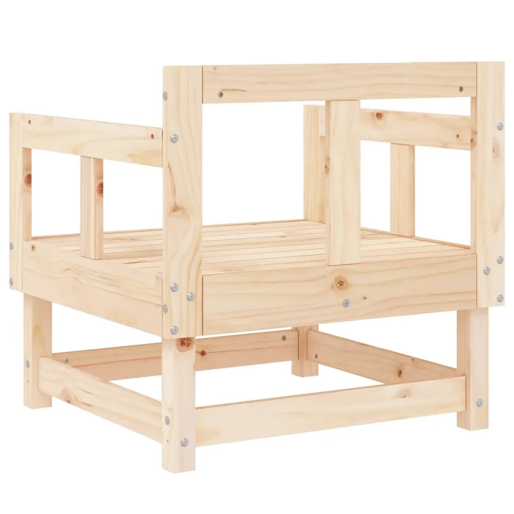 Sedia da patio-Sedie da Giardino 2pz in Legno Massello Pino 393690