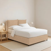Formby, Letto Matrimoniale Sfoderabile Made in Italy, Beige