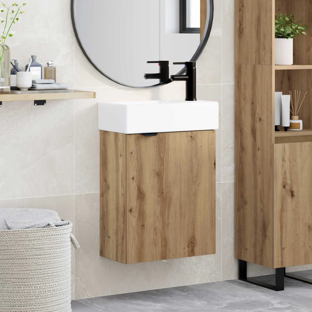 Mobile bagno con rubinetto Rovere Artigianale 889440