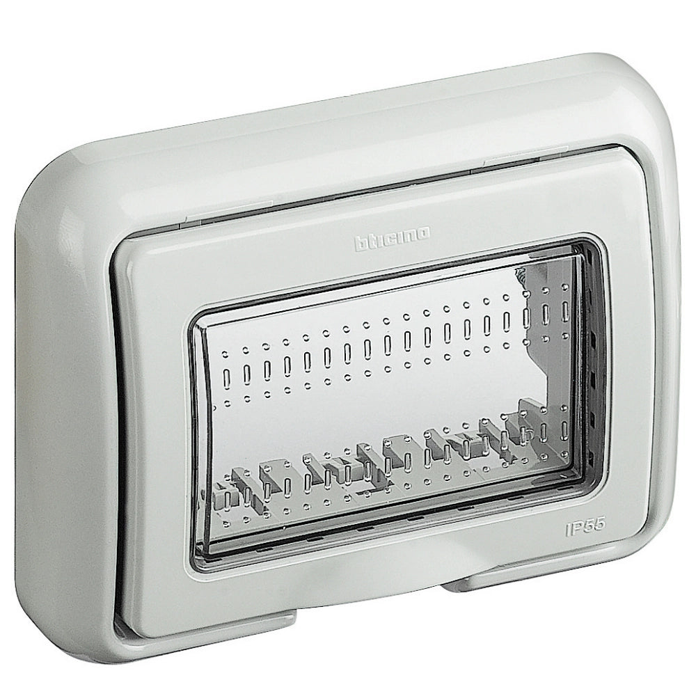Coperchio idrobox bticino grigio ip55 per scatola 503e da 3 moduli