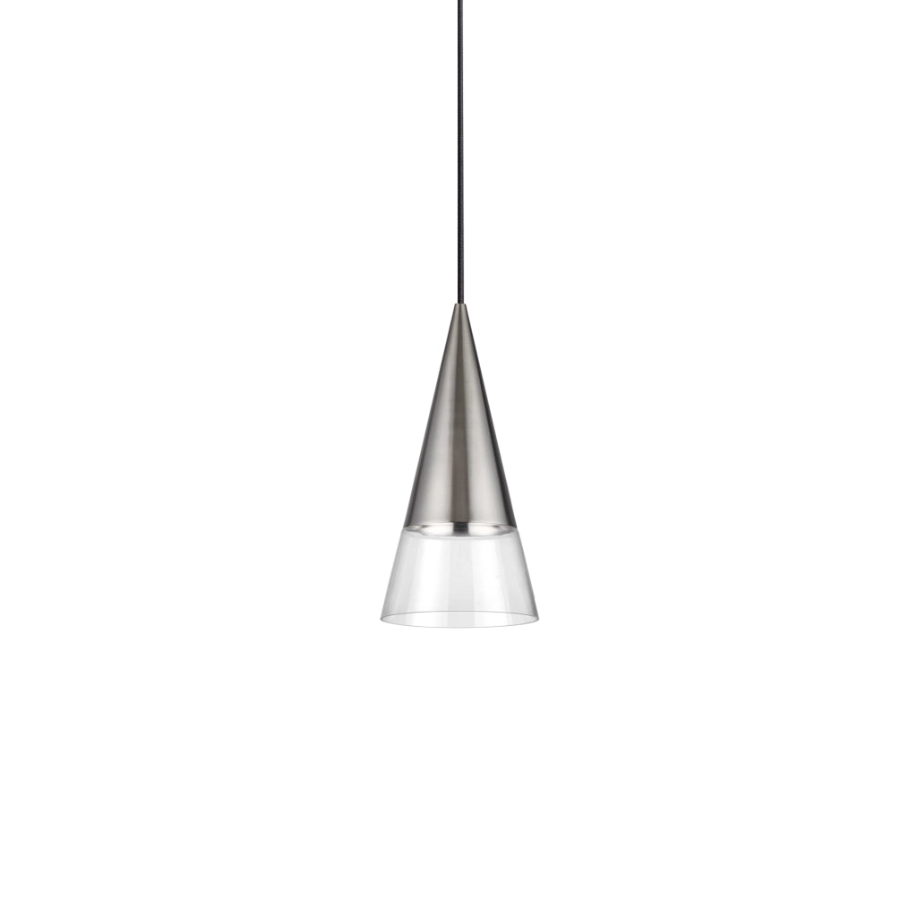 Lampada A Sospensione Cono 1 Luce Gu10 Nickel