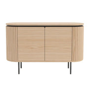 Buffet 120 cm 2 porte rovere chiaro e nero – Collezione SÖREN