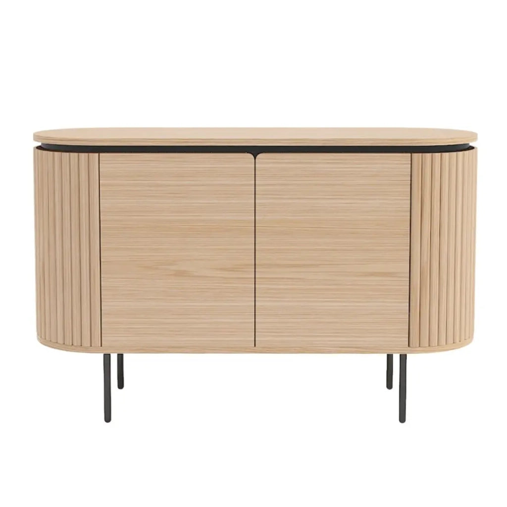 Buffet 120 cm 2 porte rovere chiaro e nero – Collezione SÖREN