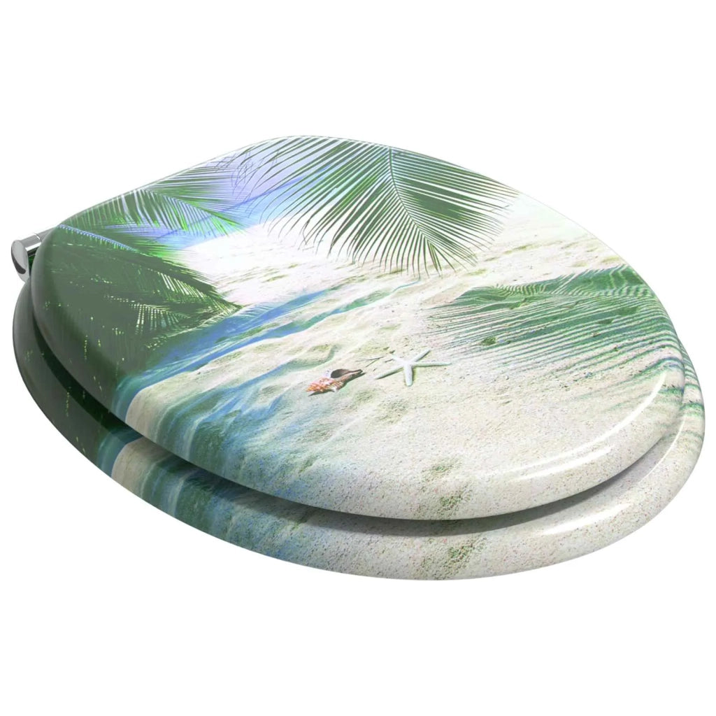 Sedile per toilette con chiusura morbida Verde 44 x 38 cm CFW1224472