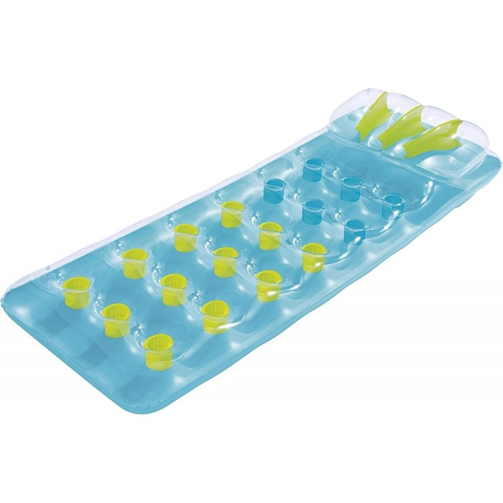 Trade Shop - Materassino Gonfiabile Con Cuscino 18 Buchi 188x71 Cm 3 Colori Estate Piscina Mare 43015 -