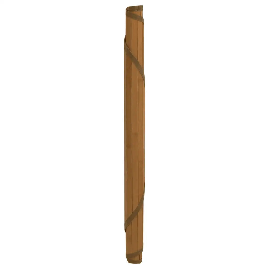 Tappeto Rotondo Marrone 60 cm in Bambù 376974