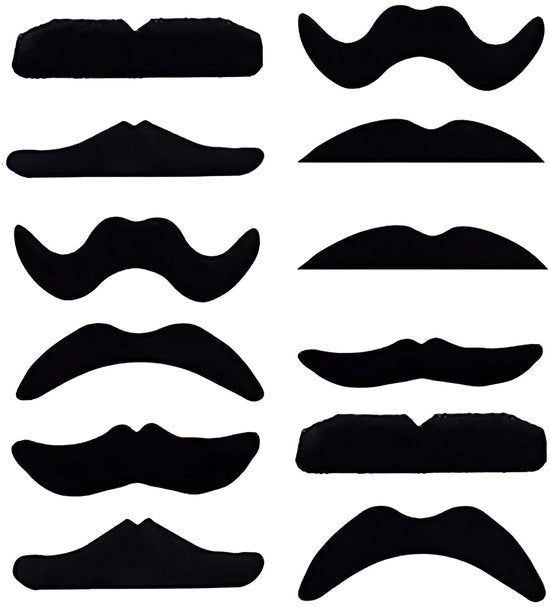 Set di maschere da naso - 12 maschere autoadesive - Disegni divertenti - Ideali per Carnevale/Halloween - Accessori da festa - Facili da utilizzare