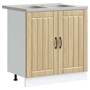 Mobiletto per Lavabo | Armadio Lavabo con porta Lucca 2 pz Rovere Sonoma