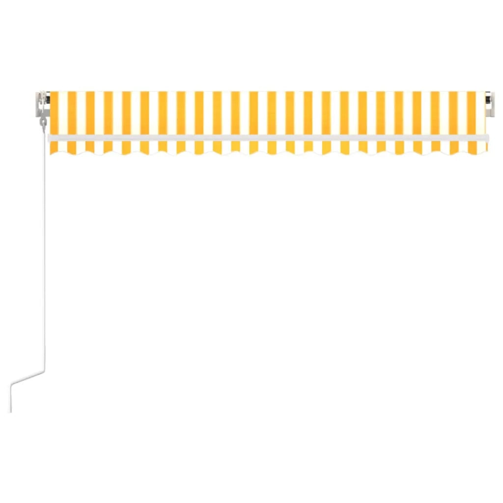 Tendada Sole Retrattile Automatica 400x350 cm Gialla e Biancacod mxl 96628