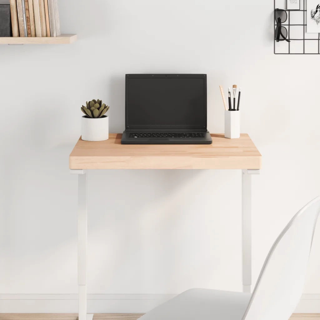 vidaXL Piano Tavolo 60x40x4cm Rettangolare Legno Massello di Faggio