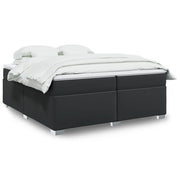 Giroletto a Molle con Materasso Nero 200x200 cm in Similpelle