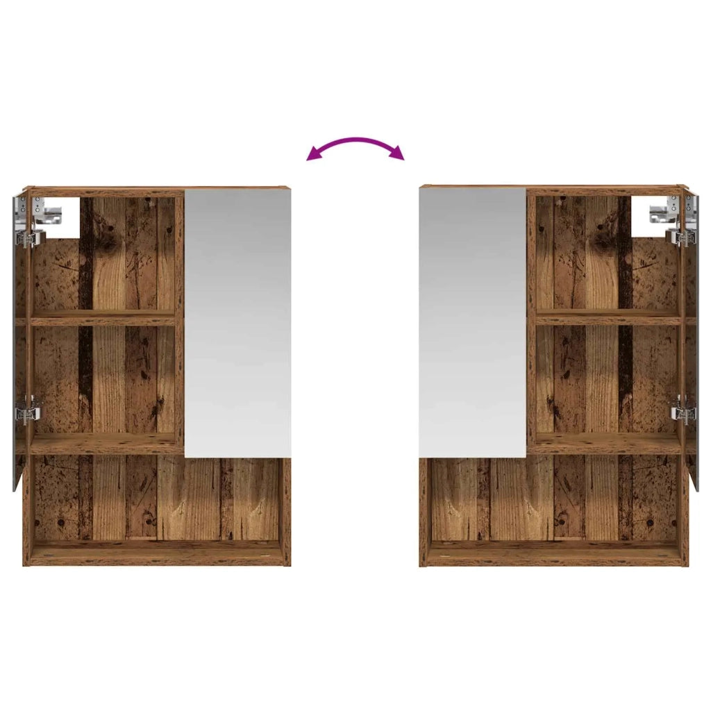 Mobiletto per specchio da bagno Legno vecchio 50 x 14,5 x 70 cm 889205