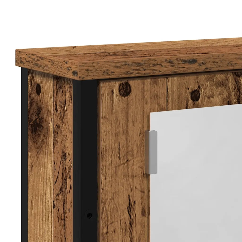 Mobile bagno con specchio-Armadietto a Specchio da Bagno-Mobile bagno con specchio-Armadietto a Specchio da Bagno Legno Antico 42x12x60 cm Truciolato